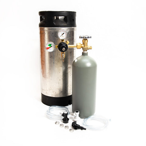 Whole Enchilada 5 Gallon Pepsi style Ball Lock Keg Kit with 5 lb CO2 Cyl. with Picnic Faucet
