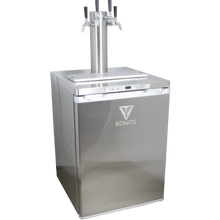 Load image into Gallery viewer, Deluxe KOMOS Kegerator Stainless Steel Exterior DUAL Faucet With Stainless Steel Nuka Tap Faucet