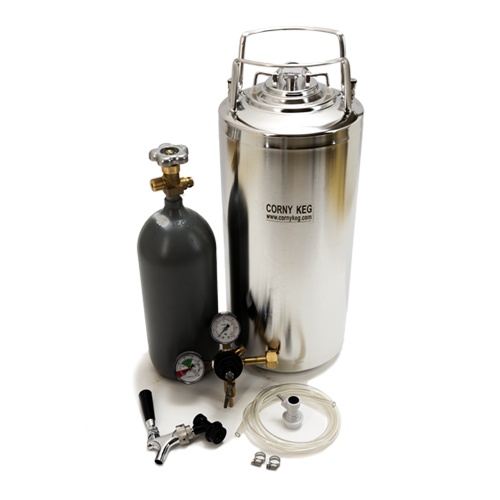 Whole Enchilada New 5 Gallon Ball Lock Keg Kit Used 5lb. CO2 Cyl. and Beer Faucet