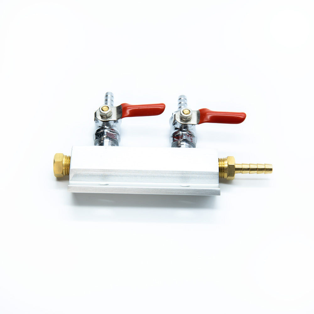 2 Outlet Air Distributor With Check Valves - 1/4