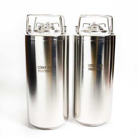 Corny Keg 5 Gallon Ball Lock Keg - Stainless Steel - 2 Pack