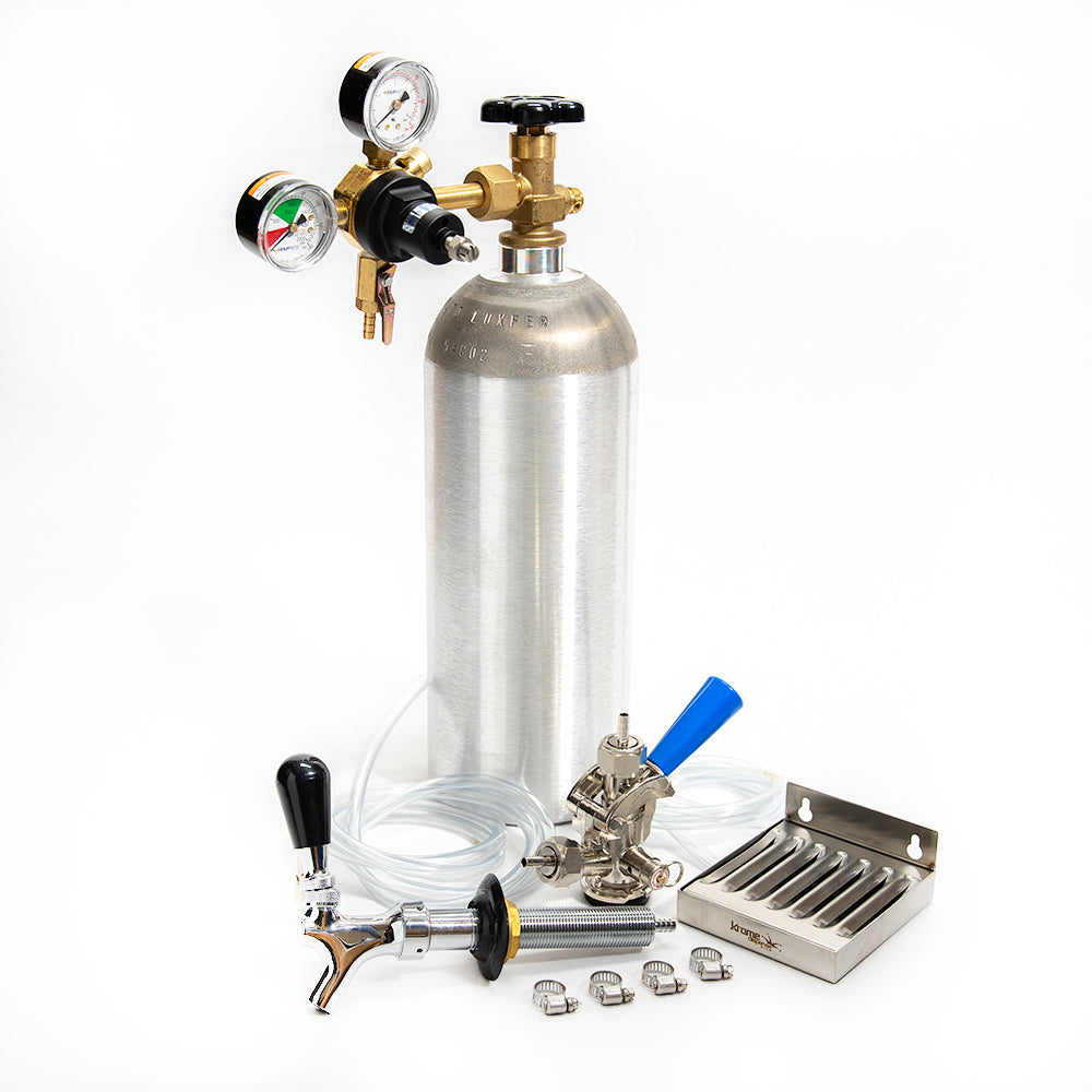 Refrigerator Conversion Kit - NEW 5lb Aluminum CO2 Cylinder with Sanke Coupler