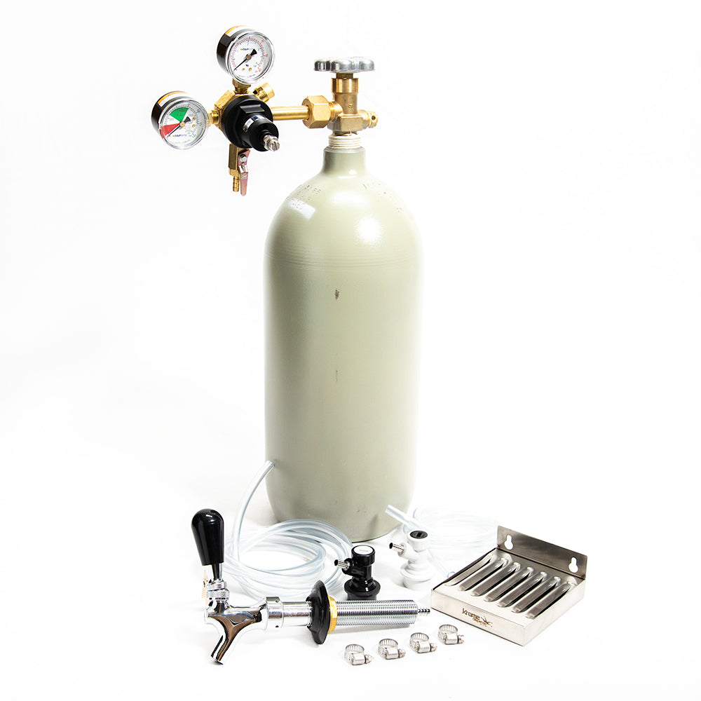 Home Brew Refrigerator Conversion Kit - 10lb CO2 Cylinder - Ball Lock