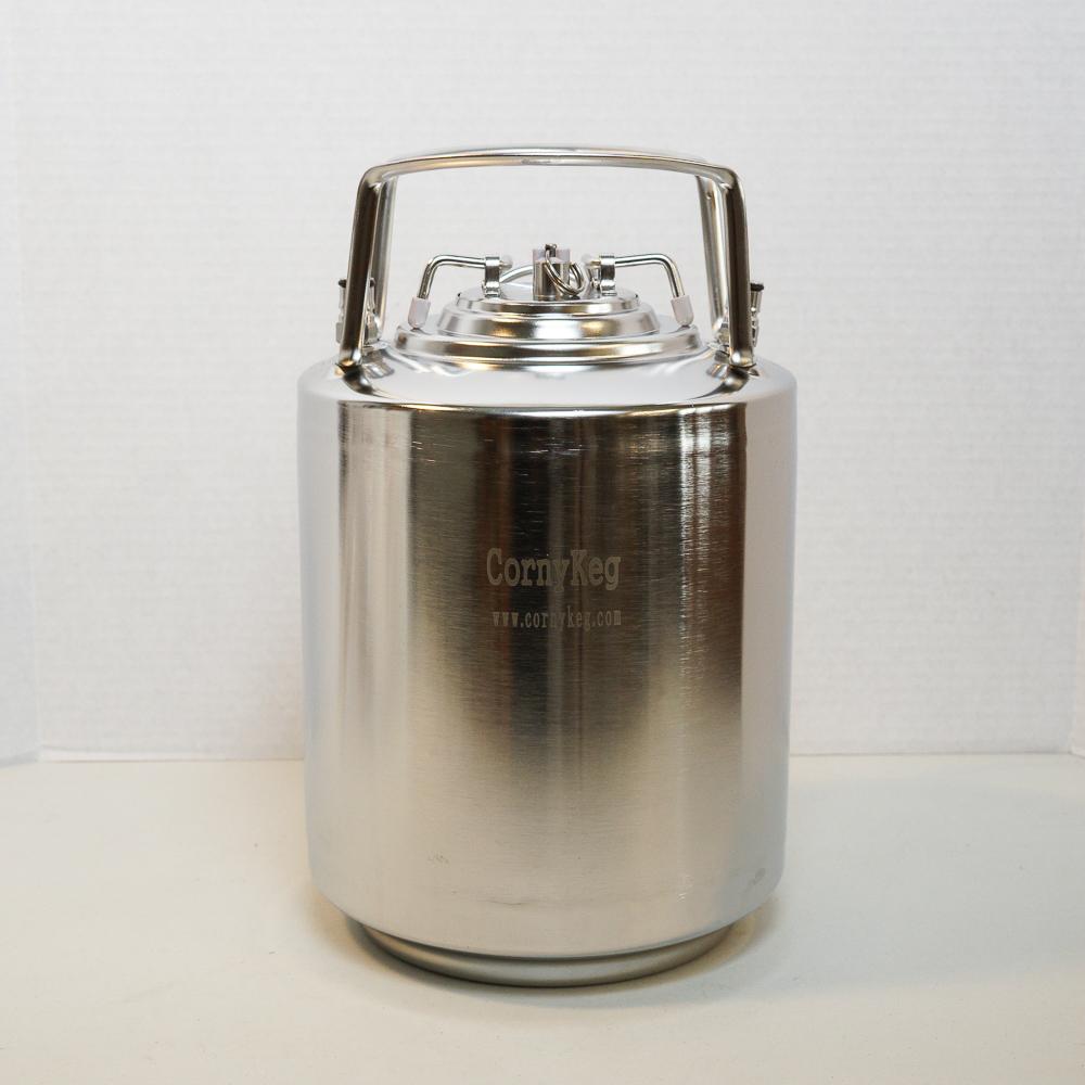 Mini Cocktail Corny Keg - 1.6 Gallon Ball Lock Keg - Stainless Steel