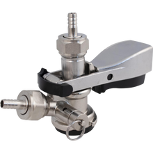 Load image into Gallery viewer, D-Style Keg Coupler | Sanke Keg Beer Tap | Stainless Steel Probe | PRV | Beer &amp; Gas Barbs Included
