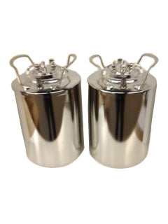 Corny Keg 2.5 Gallon Pin Lock Keg Stainless Steel 2 PACK