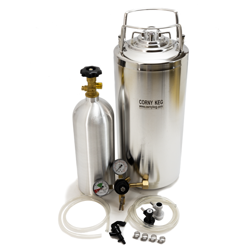 Whole Enchilada 5 Gallon New Ball Lock Keg Kit New 5lb Alum. Cyl. and Picnic Faucet