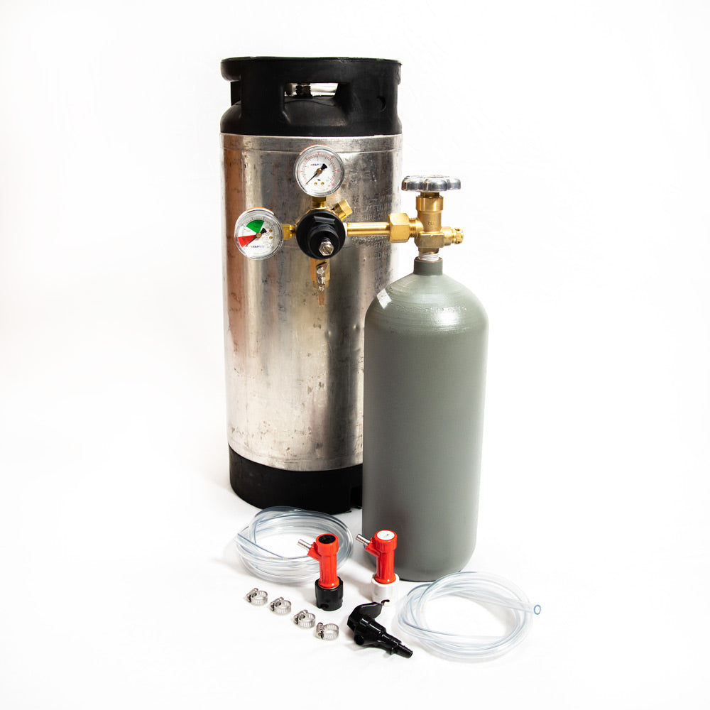 Whole Enchilada Pin Lock Keg Kit with 5 lb Co2 Cyl. with Picnic Faucet