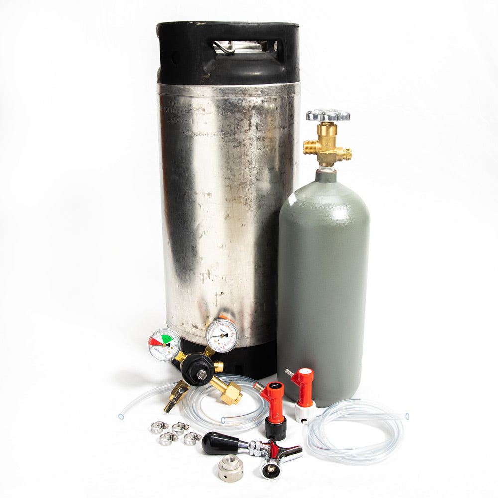 Whole Enchilada 5 Gallon Pin Lock Keg Kit 5lb. Cyl. and Beer Faucet