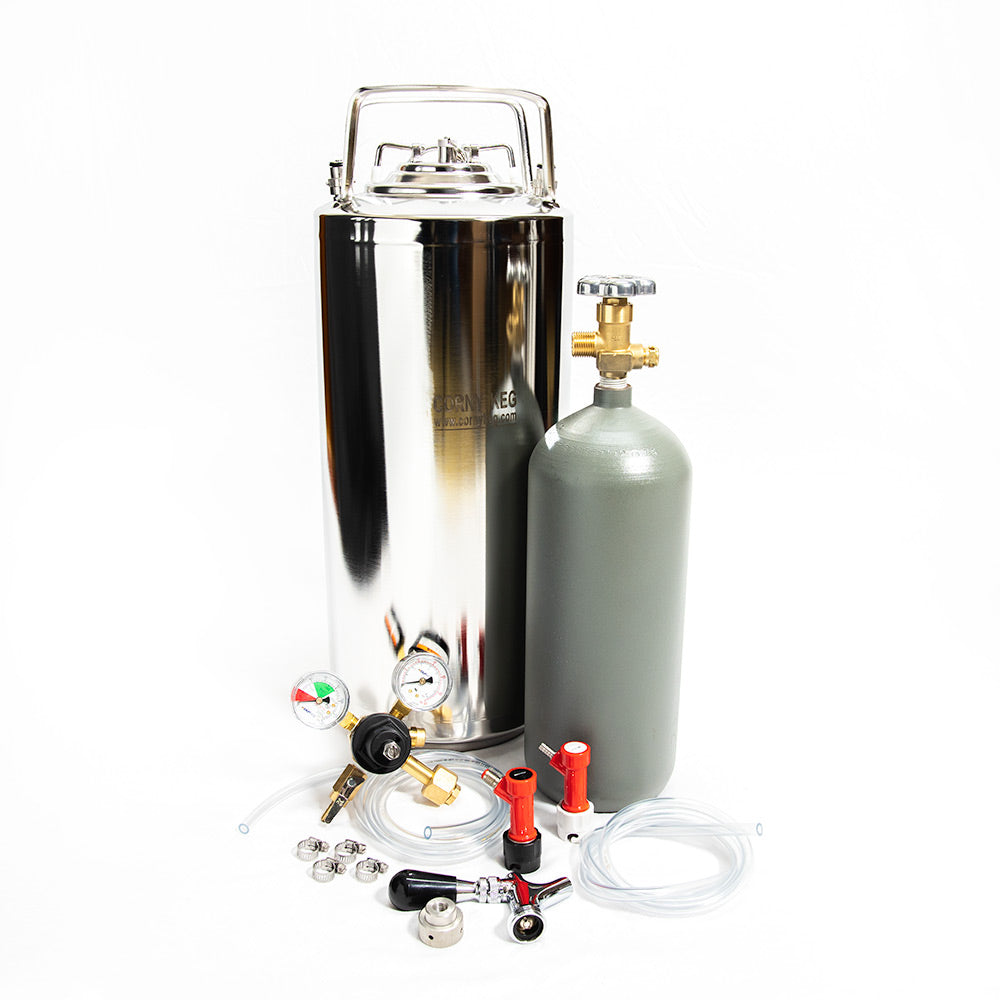 Whole Enchilada New 5 Gallon Pin Lock Keg Kit 5lb Cyl and Beer Faucet