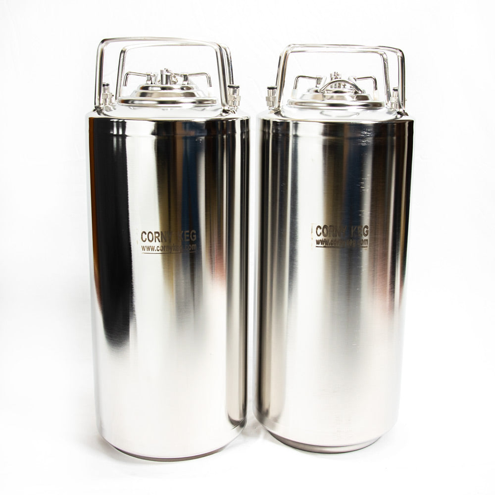 Corny Keg 5 Gallon Pin Lock Keg Stainless Steel 2 Pack