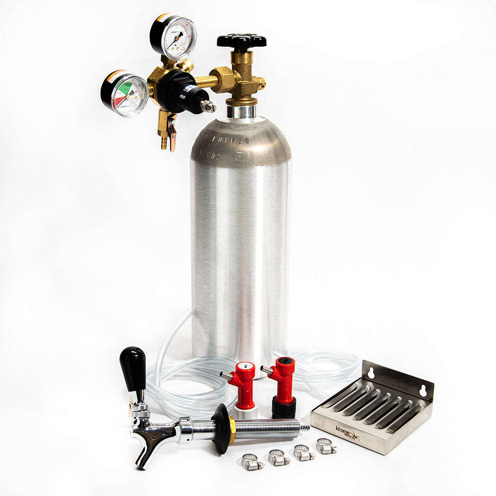 Home Brew Refrigerator Conversion Kit NEW 5lb Aluminum CO2 Cylinder