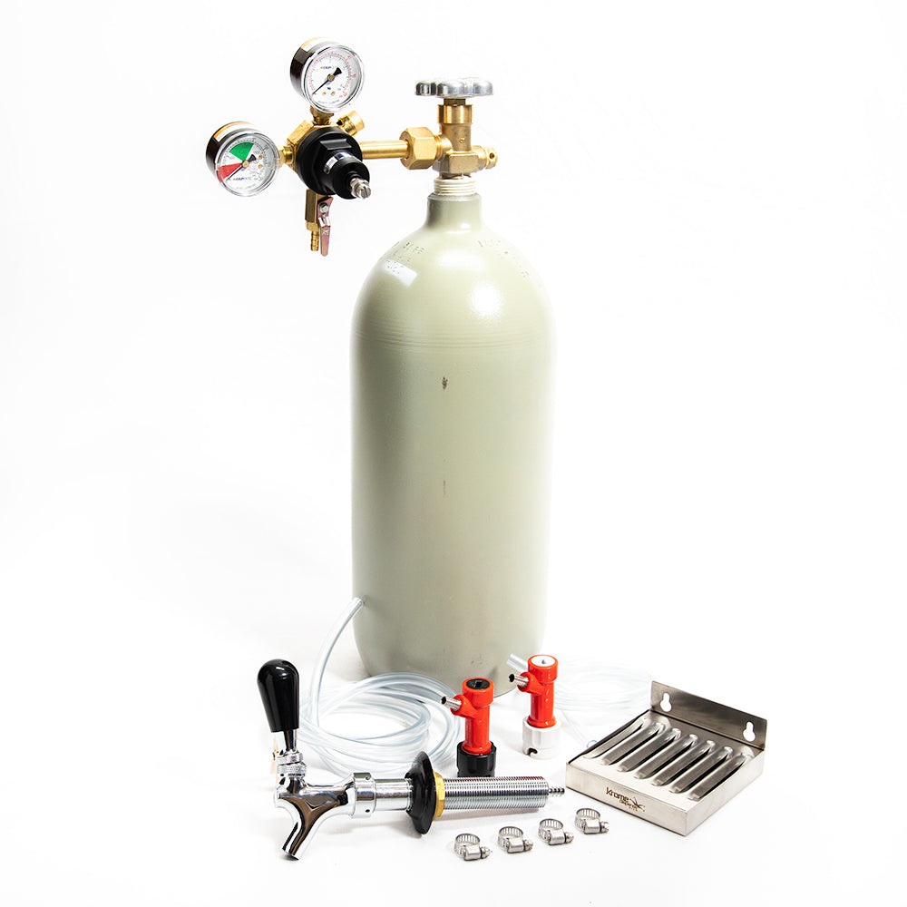 Home Brew Refrigerator Conversion Kit - 10lb CO2 Cylinder - Pin Lock