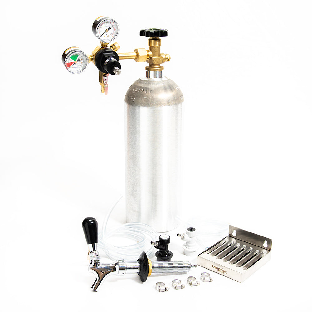 Home Brew Refrigerator Conversion Kit - NEW 5lb Aluminum CO2 Cylinder - Ball Lock