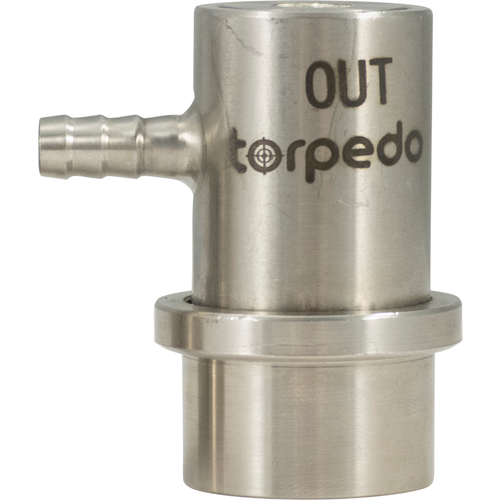 Stainless Steel Ball Lock Liquid Disconnect by Torpedo - 1/4