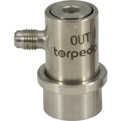 Stainless Steel Ball Lock Liquid Disconnect by Torpedo - 1/4