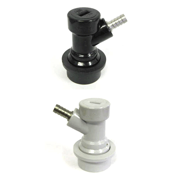 Pin Lock Disconnect Gas 1/4 Barb W/ Metal Collar - Kegconnection